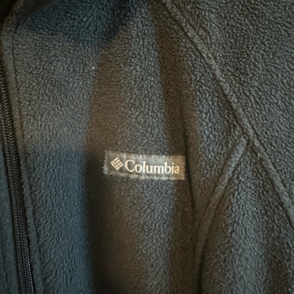 Columbia Full Zip Black Long Sleeve Sherpa Jacket Women’s Large Lightweight - Picture 3 of 9